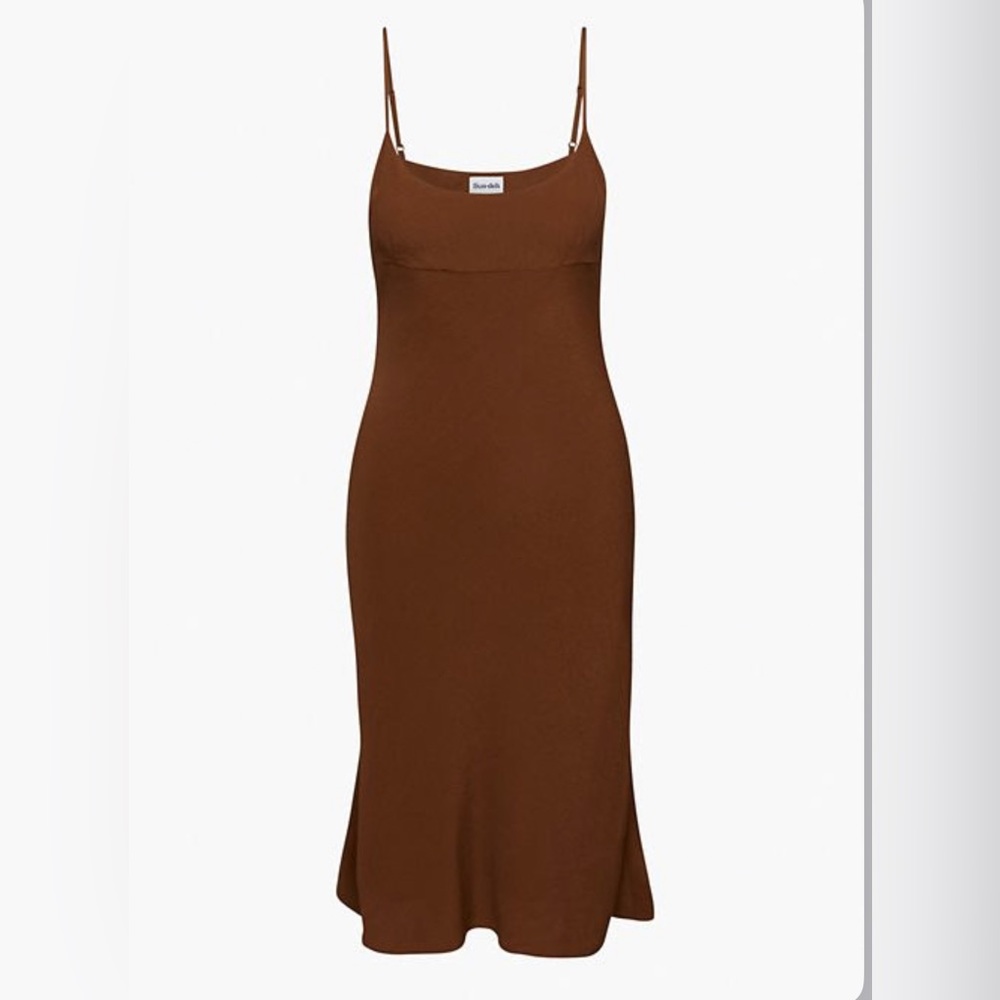 Aritzia Sunday Best Midi Dress in brown